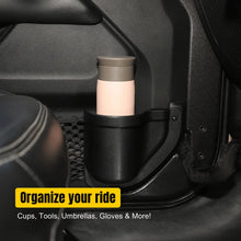 For 2018+ Jeep Wrangler JL JLU Gladiator JT Front Door Pocket Water Cup Holder Map Organizer Storage Box, Door Net Replacement RT-TCZ