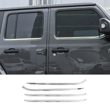 For 2018+ Jeep Wrangler JL JLU JT 2/4Door Stainless Steel Door Window Bottom Strips Cover Trim RT-TCZ