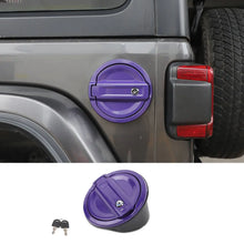 For 2018+ Jeep Wrangler JL JLU Locking Fuel Filler Cover Aluminum Gas Tank Carbon Fiber Texture RT-TCZ