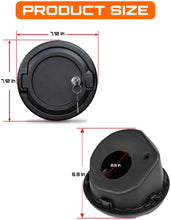 For 2018+ Jeep Wrangler JL JLU Locking Gas Cap Cover, Fuel Tank Door with Lock Black RT-TCZ