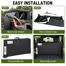 For 2018+ Jeep Wrangler JL JLU Trunk Soft Top Window Storage Bag RT-TCZ
