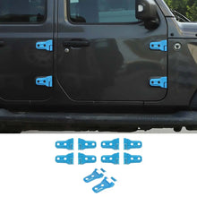 For 2018+ Jeep Wrangler JL JLU & Gladiator JT 4Door Blue Door & Engine Hood Hinge Trim Cover RT-TCZ