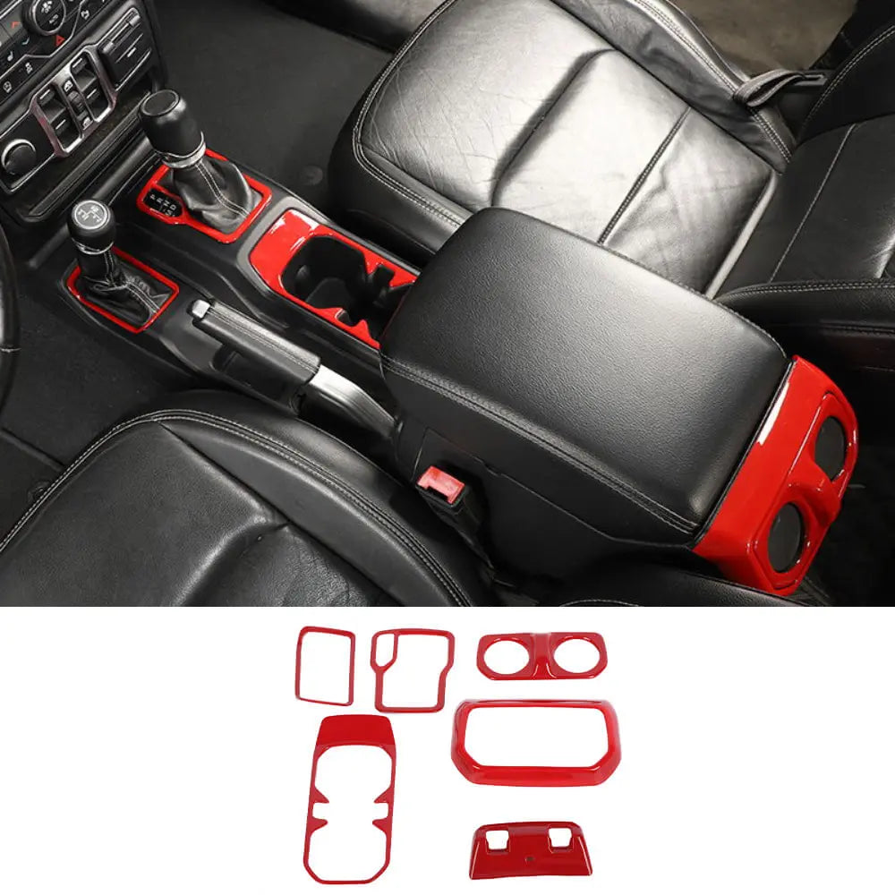 2018+ Jeep Wrangler JL, JLU & Gladiator JT 6PCS Gear Shift, Cup