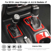 For 2018+ Jeep Wrangler JL JLU & Gladiator JT 6PCS Gear Shift Cup Holder Rear Air Vent Trim Kit RT-TCZ
