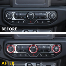 For 2018+ Jeep Wrangler JL JLU & Gladiator JT A/C & Headlight Switch Knob Trim – Aluminum Alloy Accent Rings Style A/B/C RT-TCZ