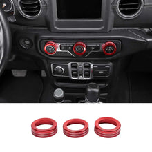 For 2018+ Jeep Wrangler JL JLU & Gladiator JT Air Conditioner Switch Knob Cover Trim C Style RT-TCZ