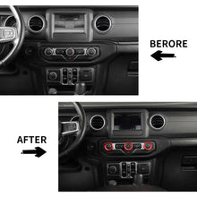 For 2018+ Jeep Wrangler JL JLU & Gladiator JT Air Conditioner Switch Knob Cover Trim C Style RT-TCZ