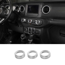 For 2018+ Jeep Wrangler JL JLU & Gladiator JT Air Conditioner Switch Knob Cover Trim C Style RT-TCZ