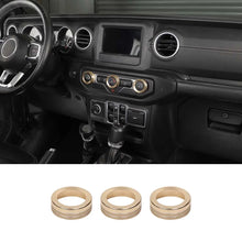 For 2018+ Jeep Wrangler JL JLU & Gladiator JT Air Conditioner Switch Knob Cover Trim C Style RT-TCZ