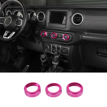 For 2018+ Jeep Wrangler JL JLU & Gladiator JT Air Conditioner Switch Knob Cover Trim C Style RT-TCZ