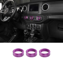 For 2018+ Jeep Wrangler JL JLU & Gladiator JT Air Conditioner Switch Knob Cover Trim C Style RT-TCZ
