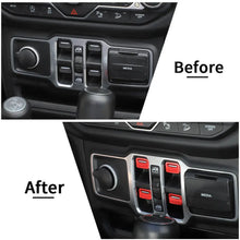 For 2018+ Jeep Wrangler JL JLU & Gladiator JT Aluminum Alloy Window Switch Button Cover Trim - Power Window Control Accent RT-TCZ