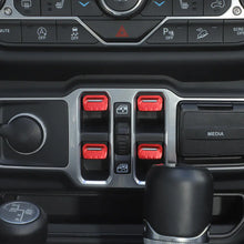 For 2018+ Jeep Wrangler JL JLU & Gladiator JT Aluminum Alloy Window Switch Button Cover Trim - Power Window Control Accent RT-TCZ