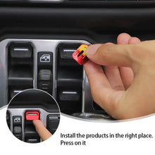 For 2018+ Jeep Wrangler JL JLU & Gladiator JT Aluminum Alloy Window Switch Button Cover Trim - Power Window Control Accent RT-TCZ