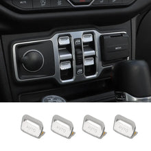 For 2018+ Jeep Wrangler JL JLU & Gladiator JT Aluminum Alloy Window Switch Button Cover Trim - Power Window Control Accent RT-TCZ
