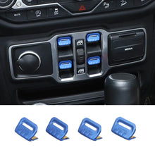 For 2018+ Jeep Wrangler JL JLU & Gladiator JT Aluminum Alloy Window Switch Button Cover Trim - Power Window Control Accent RT-TCZ