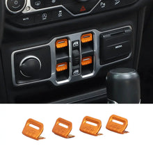 For 2018+ Jeep Wrangler JL JLU & Gladiator JT Aluminum Alloy Window Switch Button Cover Trim - Power Window Control Accent RT-TCZ