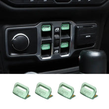 For 2018+ Jeep Wrangler JL JLU & Gladiator JT Aluminum Alloy Window Switch Button Cover Trim - Power Window Control Accent RT-TCZ