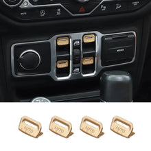 For 2018+ Jeep Wrangler JL JLU & Gladiator JT Aluminum Alloy Window Switch Button Cover Trim - Power Window Control Accent RT-TCZ