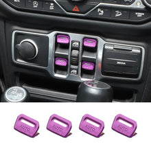 For 2018+ Jeep Wrangler JL JLU & Gladiator JT Aluminum Alloy Window Switch Button Cover Trim - Power Window Control Accent RT-TCZ