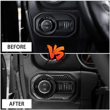 For 2018+ Jeep Wrangler JL JLU & Gladiator JT Car Headlight Switch Button Bezel Trim Cover Dashboard Accent RT-TCZ