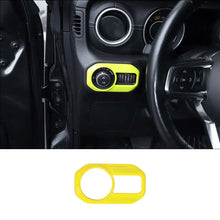 For 2018+ Jeep Wrangler JL JLU & Gladiator JT Car Headlight Switch Button Bezel Trim Cover Dashboard Accent RT-TCZ