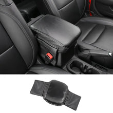 For 2018+ Jeep Wrangler JL JLU & Gladiator JT Center Console Armrest Box Cover Leather Pad with Side Storage Pockets Bag RT-TCZ