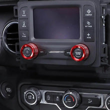 For 2018+ Jeep Wrangler JL JLU & Gladiator JT Center Console Small Screen Switch Knob Ring Trim RT-TCZ