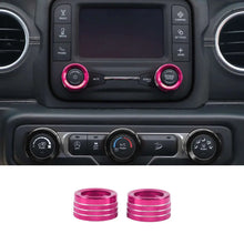 For 2018+ Jeep Wrangler JL JLU & Gladiator JT Center Console Small Screen Switch Knob Ring Trim RT-TCZ