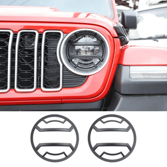 For 2018+ Jeep Wrangler JL JLU & Gladiator JT Front Headlight Guard Lamp Trim RT-TCZ