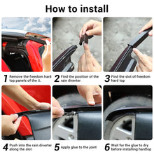 For 2018+ Jeep Wrangler JL JLU & Gladiator JT Hardtop Rain Diverter Extension Drip Rail Rain Gutter RT-TCZ