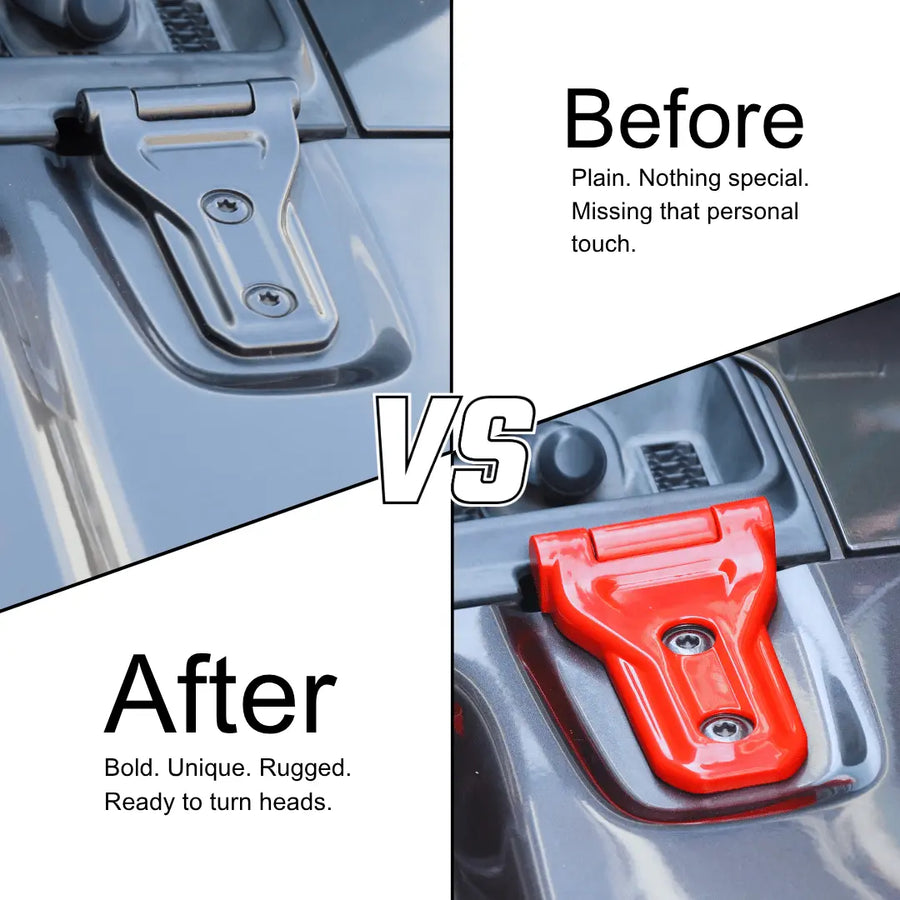 RT-TCZ Hood Hinge Cover Trim for 2018-2025 Jeep Wrangler JL JLU