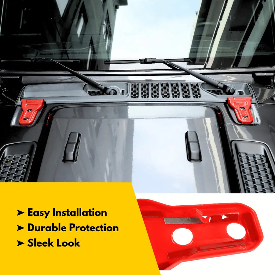 RT-TCZ Hood Hinge Cover Trim for 2018-2025 Jeep Wrangler JL JLU