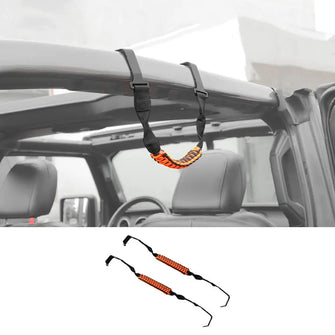 For 2018+ Jeep Wrangler JL JLU & Gladiator JT Rear Paracord Grab Handles Bars RT-TCZ
