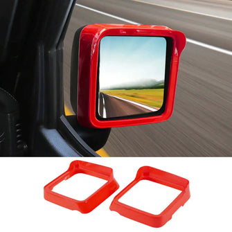 For 2018+ Jeep Wrangler JL JLU & Gladiator JT Rearview Mirror Rain Eyebrow Rain Visor Frame Trim Cover RT-TCZ