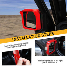 For 2018+ Jeep Wrangler JL JLU & Gladiator JT Rearview Mirror Rain Eyebrow Rain Visor Frame Trim Cover RT-TCZ