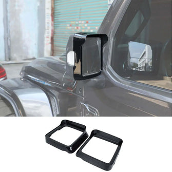 For 2018+ Jeep Wrangler JL JLU & Gladiator JT Rearview Mirror Rain Eyebrow Rain Visor Frame Trim Cover RT-TCZ