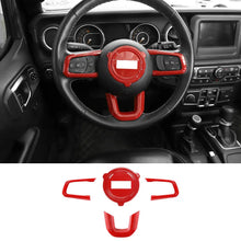 For 2018+ Jeep Wrangler JL/JLU & Gladiator JT Steering Wheel Center & Outer Trim – 4 Pieces Set RT-TCZ