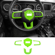 For 2018+ Jeep Wrangler JL/JLU & Gladiator JT Steering Wheel Center & Outer Trim – 4 Pieces Set RT-TCZ