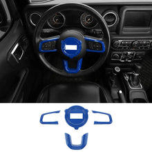 For 2018+ Jeep Wrangler JL/JLU & Gladiator JT Steering Wheel Center & Outer Trim – 4 Pieces Set RT-TCZ