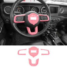 For 2018+ Jeep Wrangler JL/JLU & Gladiator JT Steering Wheel Center & Outer Trim – 4 Pieces Set RT-TCZ