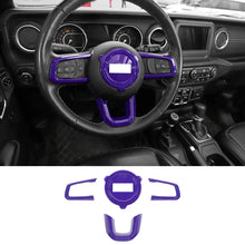 For 2018+ Jeep Wrangler JL/JLU & Gladiator JT Steering Wheel Center & Outer Trim – 4 Pieces Set RT-TCZ
