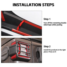 For 2018+ Jeep Wrangler JL Rear Tail Light Lamp Guard Trim Black (Only Fit LED Tail Light) RT-TCZ