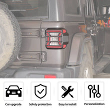 For 2018+ Jeep Wrangler JL Rear Tail Light Lamp Guard Trim Black (Only Fit LED Tail Light) RT-TCZ