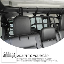 For 2018+ Jeep Wrangler JL Rear Trunk Mesh Cargo Isolation Protect Net Car Accessories RT-TCZ