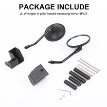 For 2018+ Jeep Wrangler JL & Gladiator JT A-Pillar Grab Handle Rear View Mirrors (4 pcs) RT-TCZ