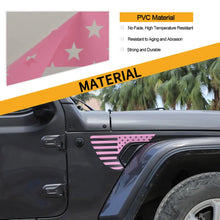 For 2018+ Jeep Wrangler JL & Gladiator JT American Flag Fender Vent Decal Stickers Trim RT-TCZ