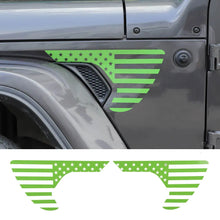 For 2018+ Jeep Wrangler JL & Gladiator JT American Flag Fender Vent Decal Stickers Trim RT-TCZ
