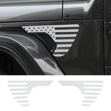 For 2018+ Jeep Wrangler JL & Gladiator JT American Flag Fender Vent Decal Stickers Trim RT-TCZ