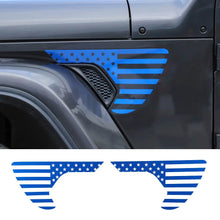 For 2018+ Jeep Wrangler JL & Gladiator JT American Flag Fender Vent Decal Stickers Trim RT-TCZ